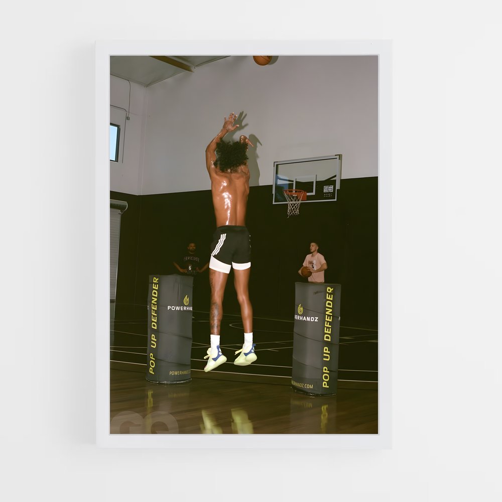 Poster Saut Électrisant – affiche Basketball (vue 3)
